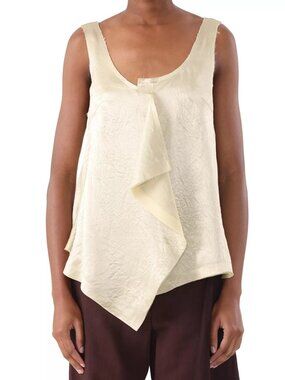 795$ Jason Wu Collection Draped Tank Top Asymmetric Hem Size 0 Pistachio